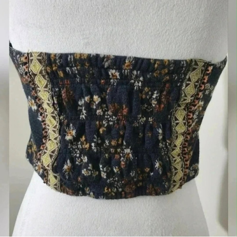 NWT Free People Whimsy Fairycore Woodstock Romantic Velvet Crop Eleni Tube Top L - Picture 9 of 10